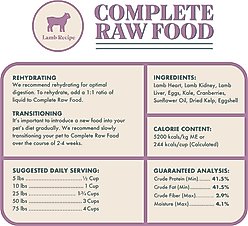 King Lou Complete Raw Food Lamb Freeze-Dried Dog Food, 14-oz bag slide 2 of 5