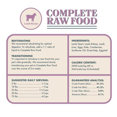 Show full view: King Lou Complete Raw Food Lamb Freeze-Dried Dog Food, 14-oz bag slide 6 of 7