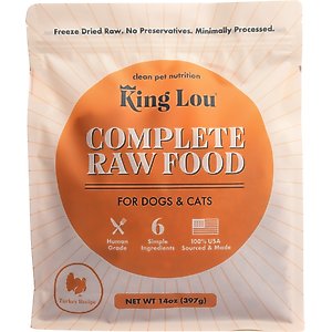 King Lou Complete Raw Food Turkey Freeze-Dried Dog Food, 14-oz bag