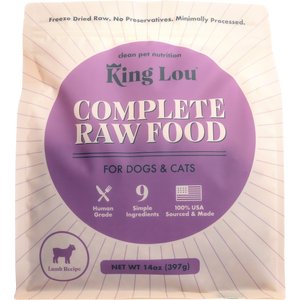 King Lou Complete Raw Food Lamb Freeze-Dried Dog Food, 14-oz bag