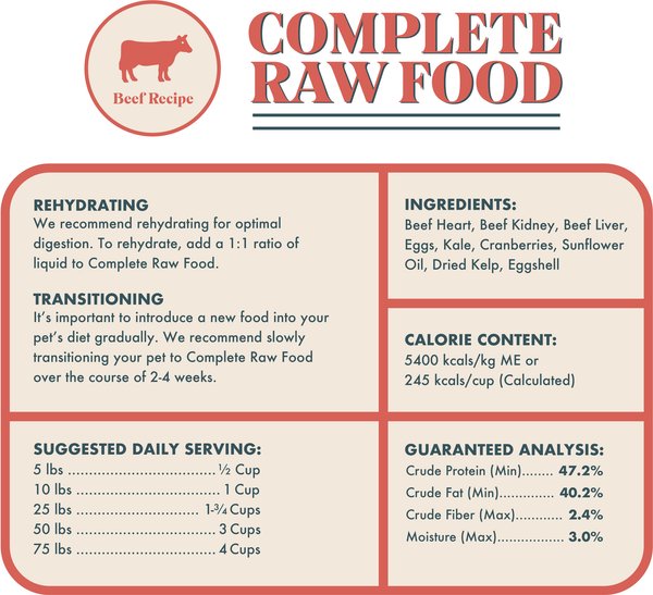King Lou Complete Raw Food Beef Freeze-Dried Dog Food