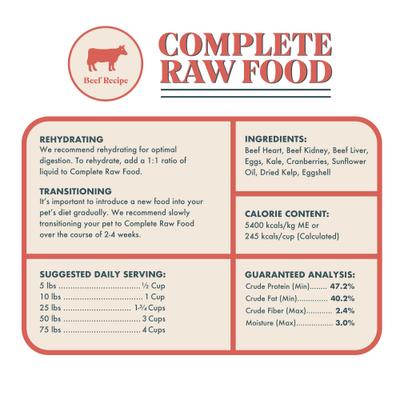 Show full view: King Lou Complete Raw Food Beef Freeze-Dried Dog Food, 14-oz bag slide 6 of 7