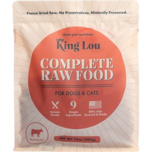 King Lou Complete Raw Food Beef Freeze-Dried Dog Food, 14-oz bag