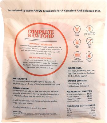 Show full view: King Lou Complete Raw Food Beef Freeze-Dried Dog Food, 14-oz bag slide 3 of 7