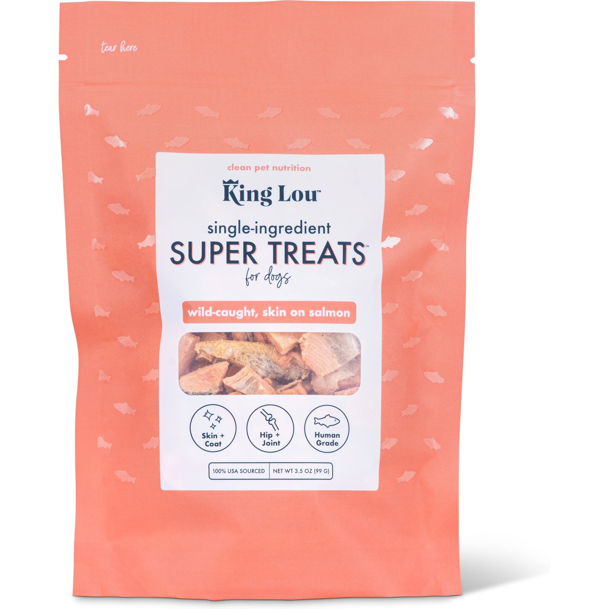 King Lou Wild Salmon Bites Freeze-Dried Dog Treats, 3.5-oz bag