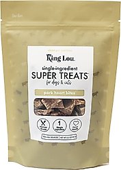 King Lou Pork Heart Bites Freeze-Dried Dog Treats, 3.5-oz bag