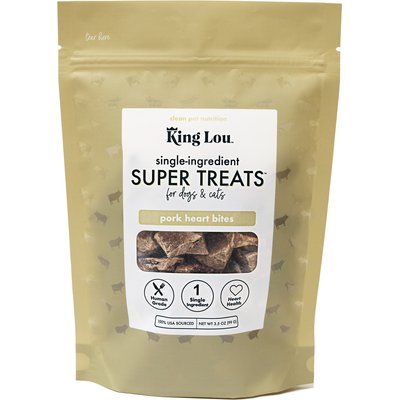 King Lou King Lou Pork Heart Bites Freeze-Dried Dog Treats, 3.5-oz bag