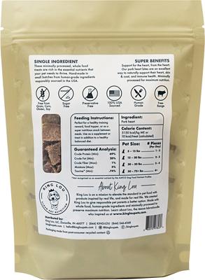 Show full view: King Lou Pork Heart Bites Freeze-Dried Dog Treats, 3.5-oz bag slide 3 of 8