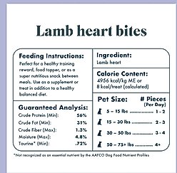 King Lou Lamb Heart Bites Freeze-Dried Dog Treats, 3.5-oz bag slide 2 of 5