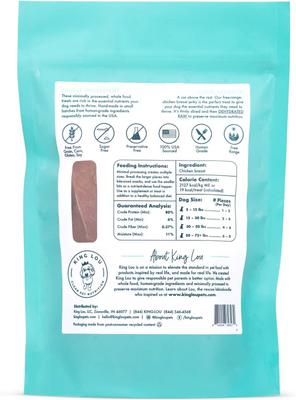 Show full view: King Lou Chicken Breast Jerky Dog Treats, 4-oz bag slide 3 of 8