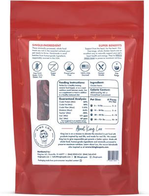 Show full view: King Lou Whole Chicken Hearts Freeze-Dried Dog Treats, 3.5-oz bag slide 4 of 8