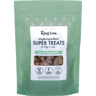 King Lou King Lou Whole Duck Hearts Freeze-Dried Dog Treats, 3.5-oz bag