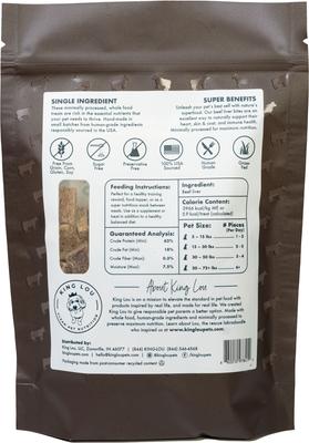 Show full view: King Lou Beef Liver Bites Freeze-Dried Dog Treats, 4-oz bag slide 3 of 8