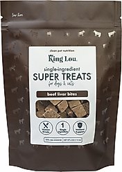 King Lou Beef Liver Bites Freeze-Dried Dog Treats, 4-oz bag