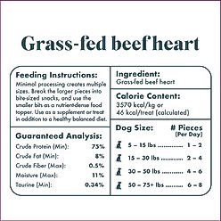 King Lou Beef Heart Jerky Dog Treats, 4-oz bag slide 2 of 5