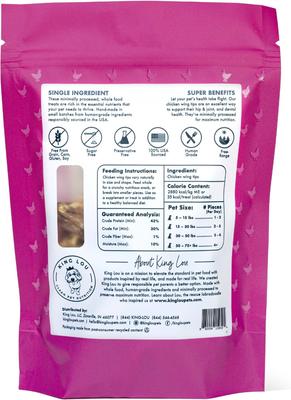 Show full view: King Lou Chicken Wing Tips Dehydrated Dog Treats, 30 count slide 3 of 8