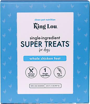 Show full view: King Lou Whole Chicken Feet Dehydrated Dog Treats, 40 count slide 3 of 6
