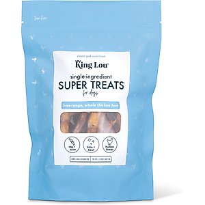 King Lou Whole Chicken Feet Dehydrated Dog Treats, 10 count