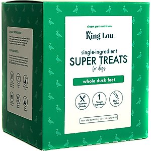 King Lou Whole Duck Feet Dehydrated Dog Treats, 40 count