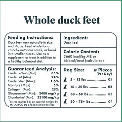 King Lou Whole Duck Feet Dehydrated Dog Treats, 10 count slide 2 of 5