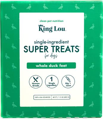 Show full view: King Lou Whole Duck Feet Dehydrated Dog Treats, 40 count slide 3 of 6