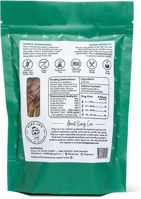 Show full view: King Lou Whole Duck Feet Dehydrated Dog Treats, 10 count slide 3 of 8