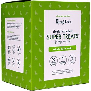 King Lou Whole Duck Necks Dehydrated Dog Treats, 20 count