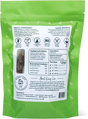 Show full view: King Lou Whole Duck Necks Dehydrated Dog Treats, 5 count slide 3 of 8