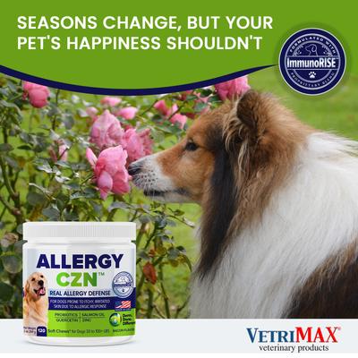 Show full view: VETRIMAX Allergy CZN Bacon Flavored Supplement for Dogs, 120 count, 9.3-oz bottle slide 8 of 11