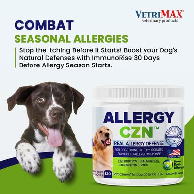 Show full view: VETRIMAX Allergy CZN Bacon Flavored Supplement for Dogs, 120 count, 9.3-oz bottle slide 7 of 11