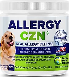 VETRIMAX Allergy CZN Bacon Flavored Supplement for Dogs, 120 count, 9.3-oz bottle