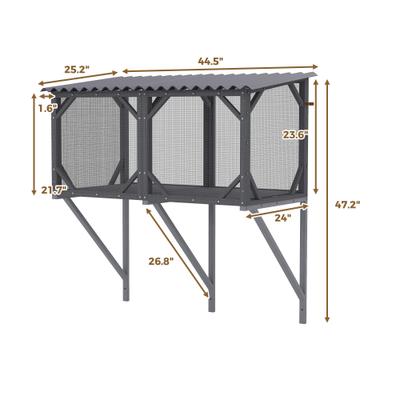 Show full view: Cesicia Cat Window Perch, Ancient Gray slide 7 of 7