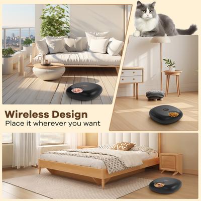 Show full view: Sharper Image NovaFeeder Smart 6-Meal Automatic Dog Feeder, 3-cup, Black slide 5 of 10