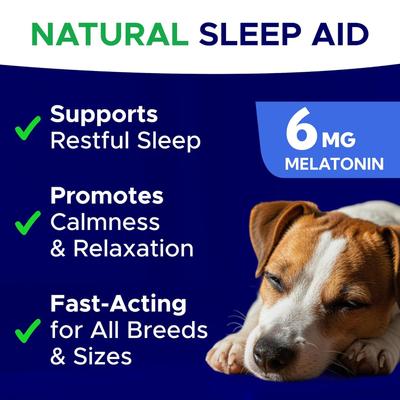 Show full view: GoodGrowlies Calming Melatonin Sleep Aid & Anxiety Relief Supplement Chews for Dogs, 120 count slide 3 of 10