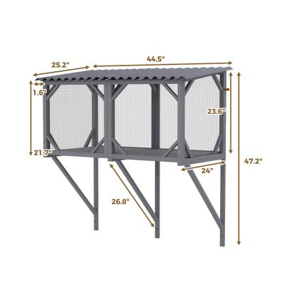 Show full view: Cesicia Cat Window Perch, Grey slide 8 of 8