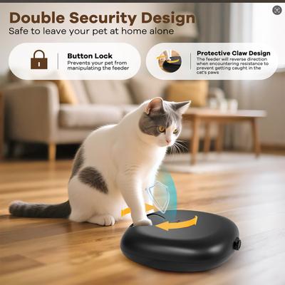 Show full view: Sharper Image NovaFeeder Smart 6-Meal Automatic Dog Feeder, 3-cup, Black slide 8 of 10