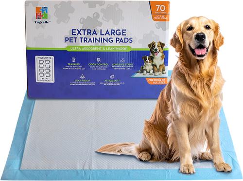 Show full view: Tugzelle Dog Extra Large Training Pads, 34 x 28-In, 70 count, Fresh Scent slide 7 of 9