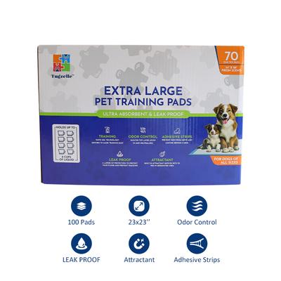 Show full view: Tugzelle Dog Extra Large Training Pads, 34 x 28-In, 70 count, Fresh Scent slide 6 of 9