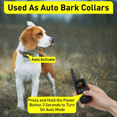 Show full view: PetJoy IPX7 Waterproof Auto Bark & Anti-Bark Rechargeable Remote Dog Training Collar, 3 count slide 7 of 9