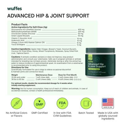 Show full view: Wuffes 23-in-1 Multivitamin + Hip & Joint Supplement for Small & Medium Breed Dogs, 90 count slide 7 of 8