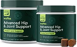 Wuffes Advanced Hip & Joint Supplement with Glucosamine & Chondroitin Bundle for Small & Medium Breed Dogs, 60 count & Large Breed Dogs, 30 count