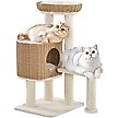 Show in main carousel: Yaheetech 36-in Rattan Cat Tree, Beige slide 2 of 7
