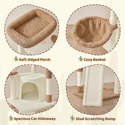 Yaheetech Cactus 42-in Plush Cat Tree