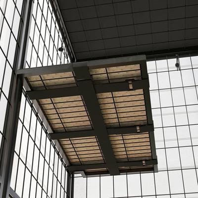 Show full view: PawHut Weld Wire Catio Outdoor/Indoor Cat Enclosure with Hammock, Black slide 10 of 11