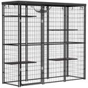 PawHut Weld Wire Catio Outdoor/Indoor Cat Enclosure with Hammock, Black