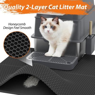 Show full view: LovMor Stainless Steel High Sided Cat Litter Box with Cover slide 2 of 8