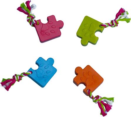 Show full view: Tugzelle Quad PuzzlyPull Dog Toys, 4 count slide 3 of 7