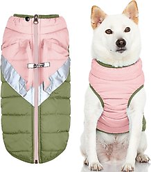 Gooby Mountaineer Dog Jacket, Peach, Medium