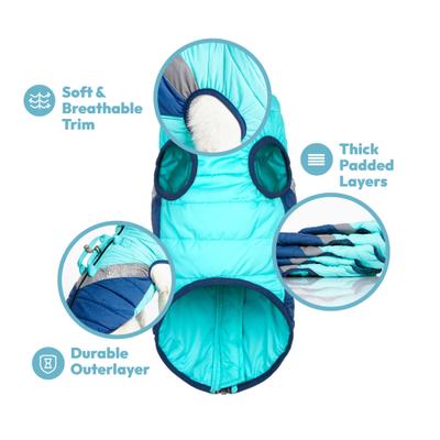 Show full view: Gooby Mountaineer Dog Jacket, Jade, Small slide 3 of 6