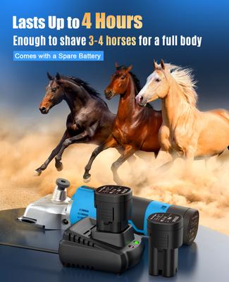 Show full view: OneIsAll 2601 Cordless Detachable Stainless Steel Blade Horse Clipper, Blue slide 7 of 11